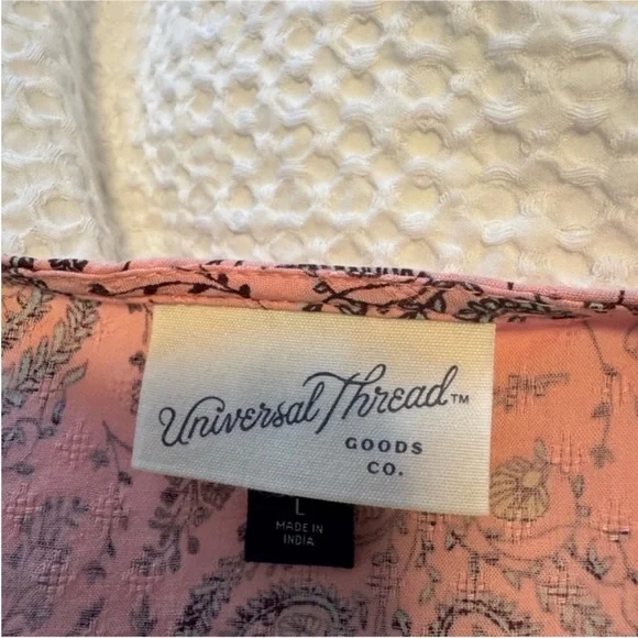 Universal Women’s Elegant Pink Paisley Mini Sundress Size L - Picture 10 of 10